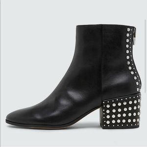 Dolce Vita Black Studded Booties (Size 6)